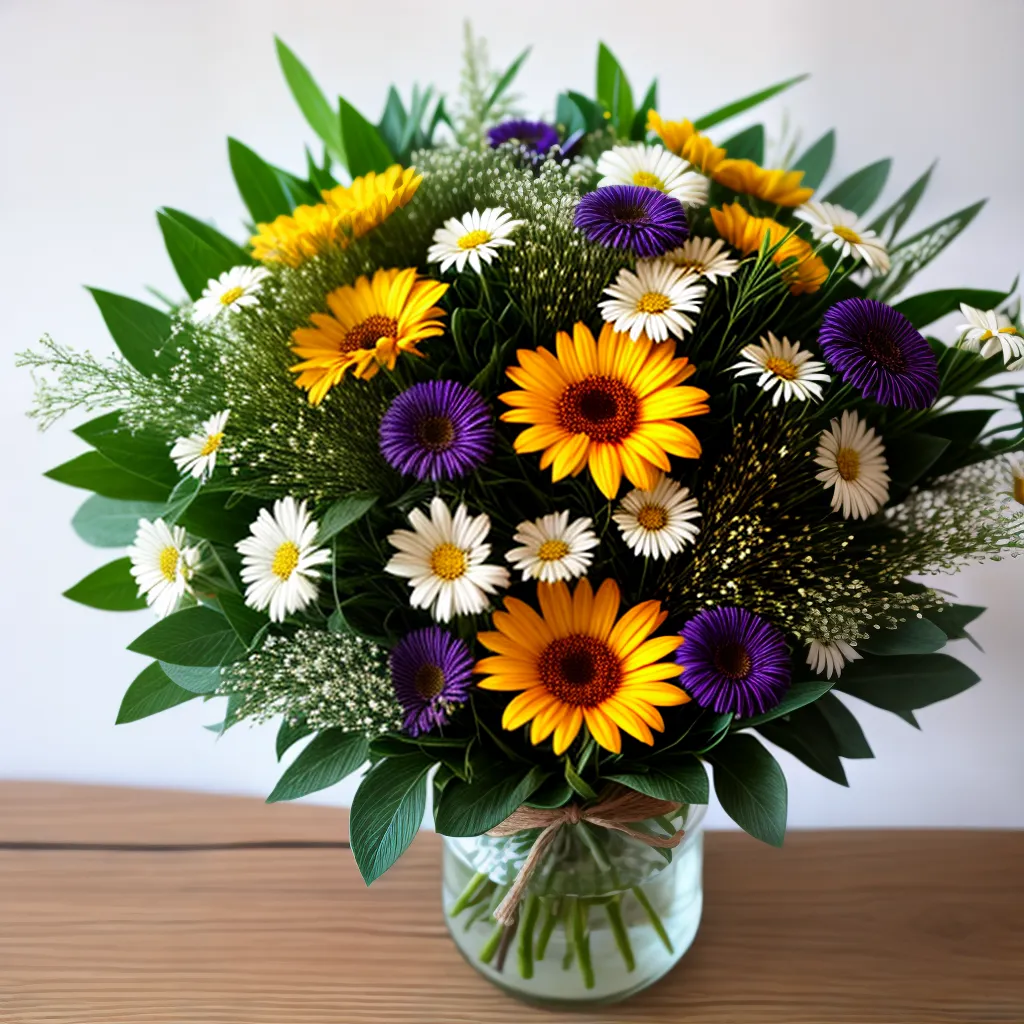 bouquet criativo flores comuns