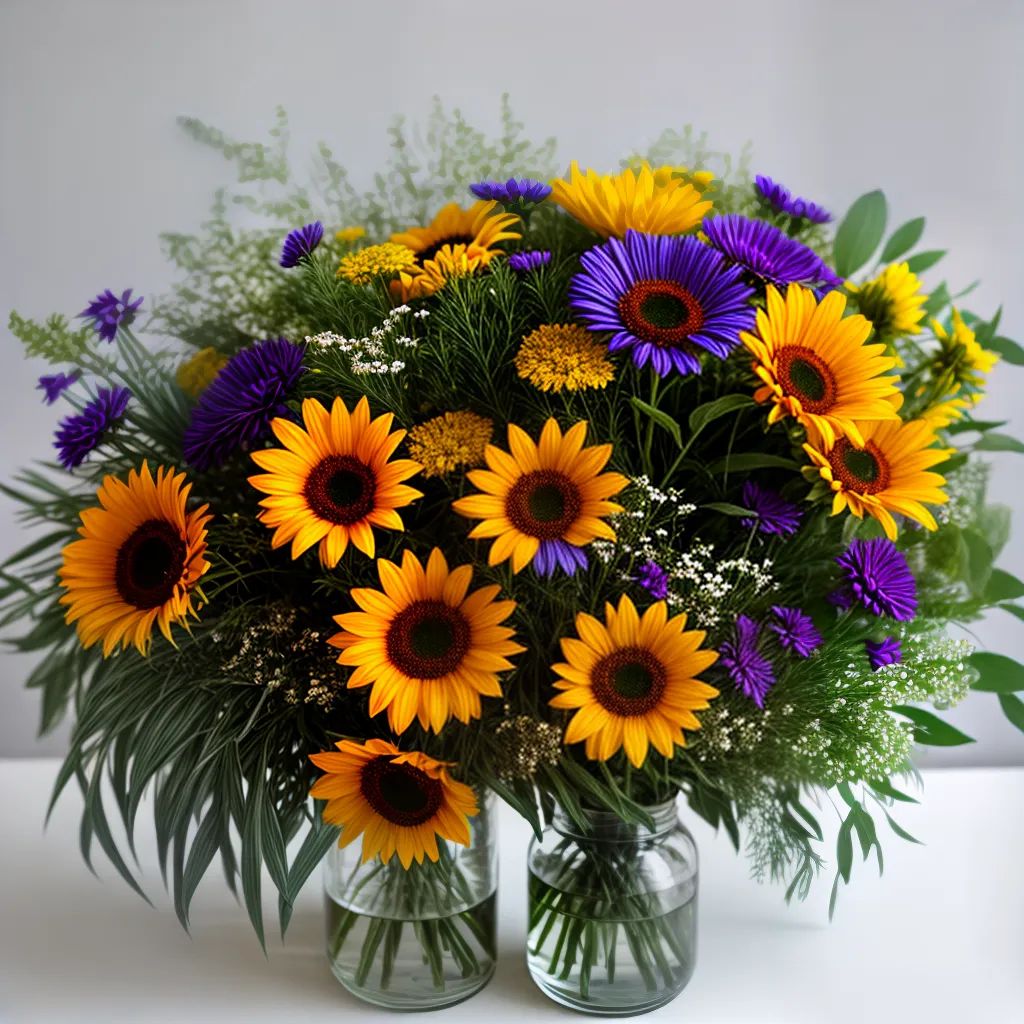 bouquet criativo flores comuns 1