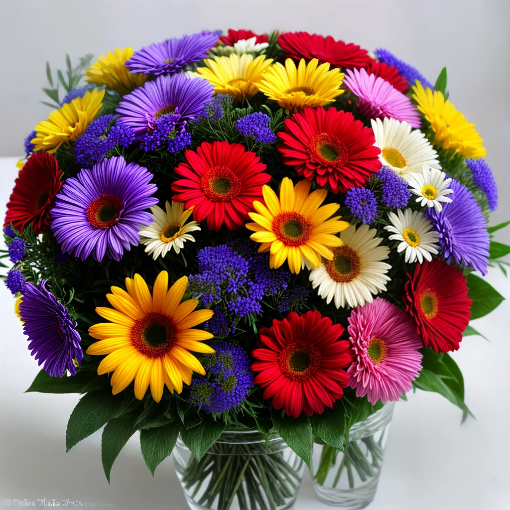 bouquet criativo flores coloridas
