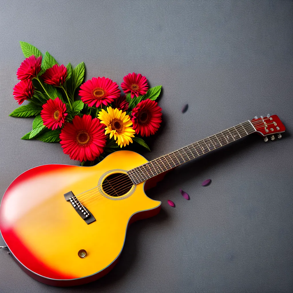 buque flores guitarra colorida hotel california