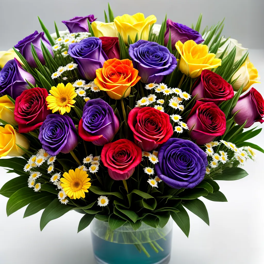 bouquet musical rosas dalias tulipas