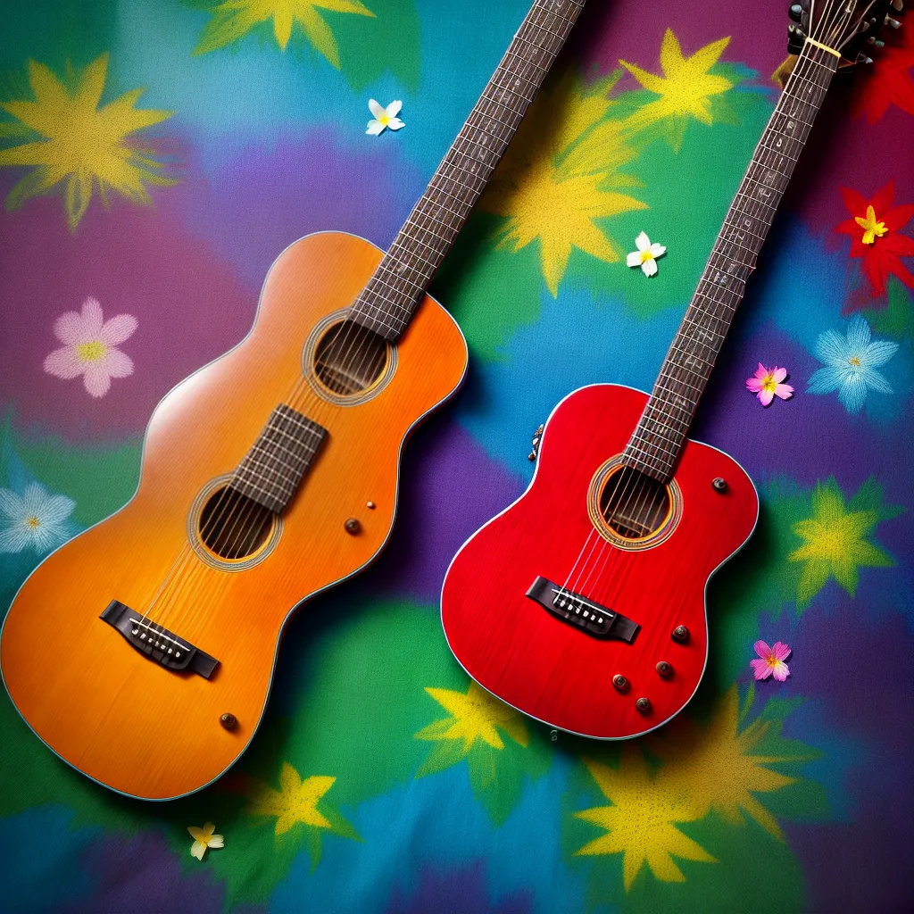 buque guitarra colorido musica natureza