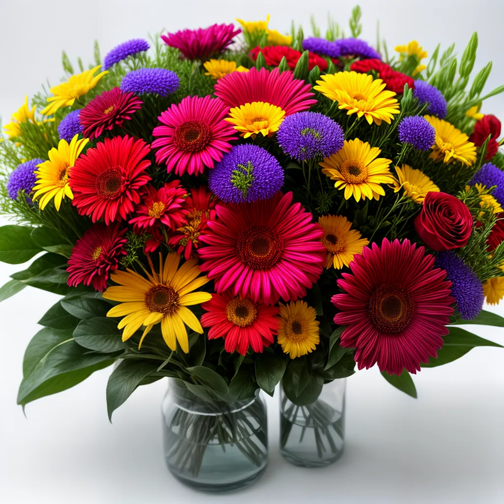 bouquet flores diversidade natureza