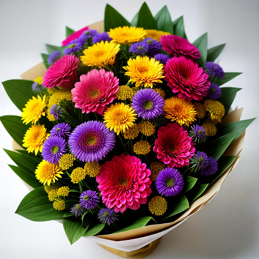 bouquet flores coloridas tendencias