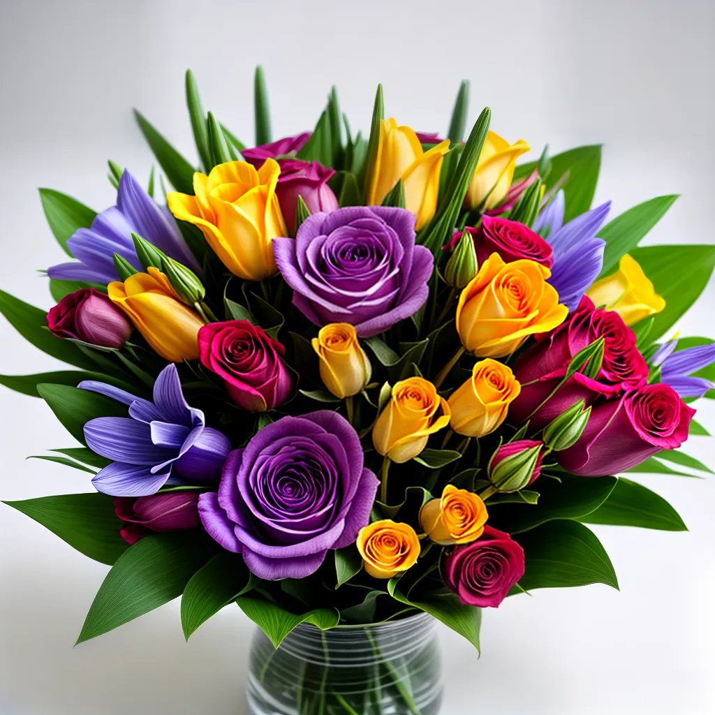 bouquet flores vibrante colorido tendencia