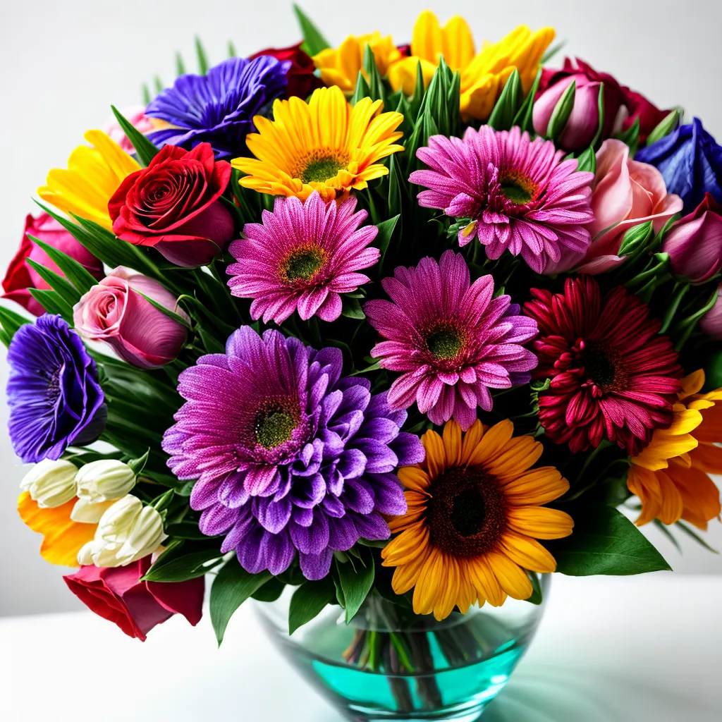 bouquet flores coloridas diversidade