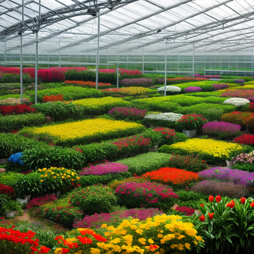 estufa flores exoticas vibrantes