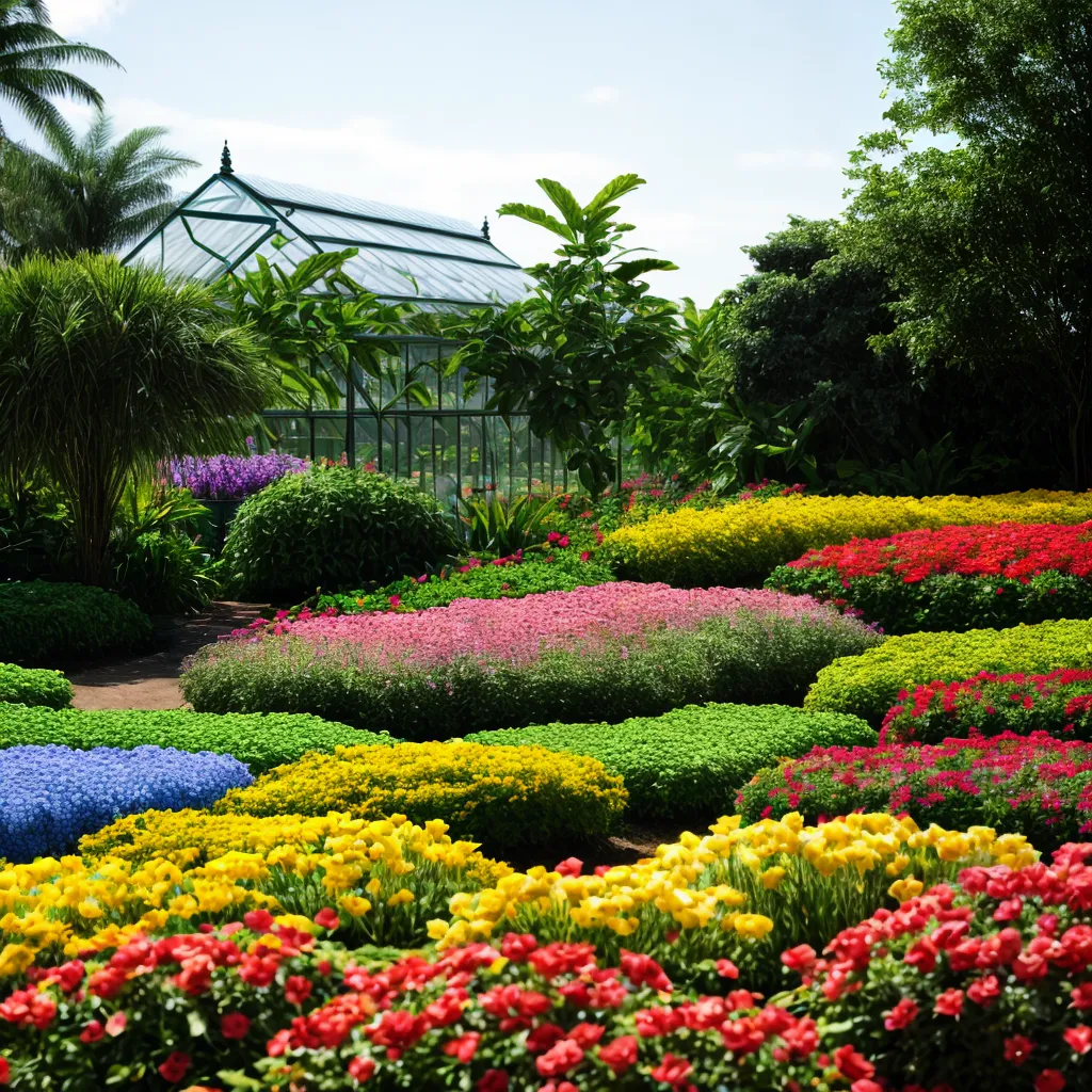 estufa flores exoticas coloridas