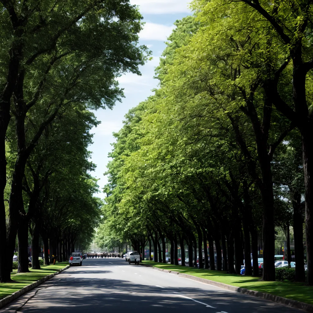 rua arborizada cidade sustentabilidade
