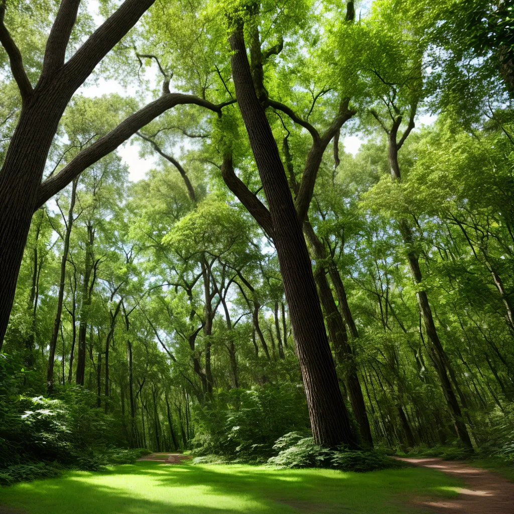 floresta vibrante arvores passaros animais