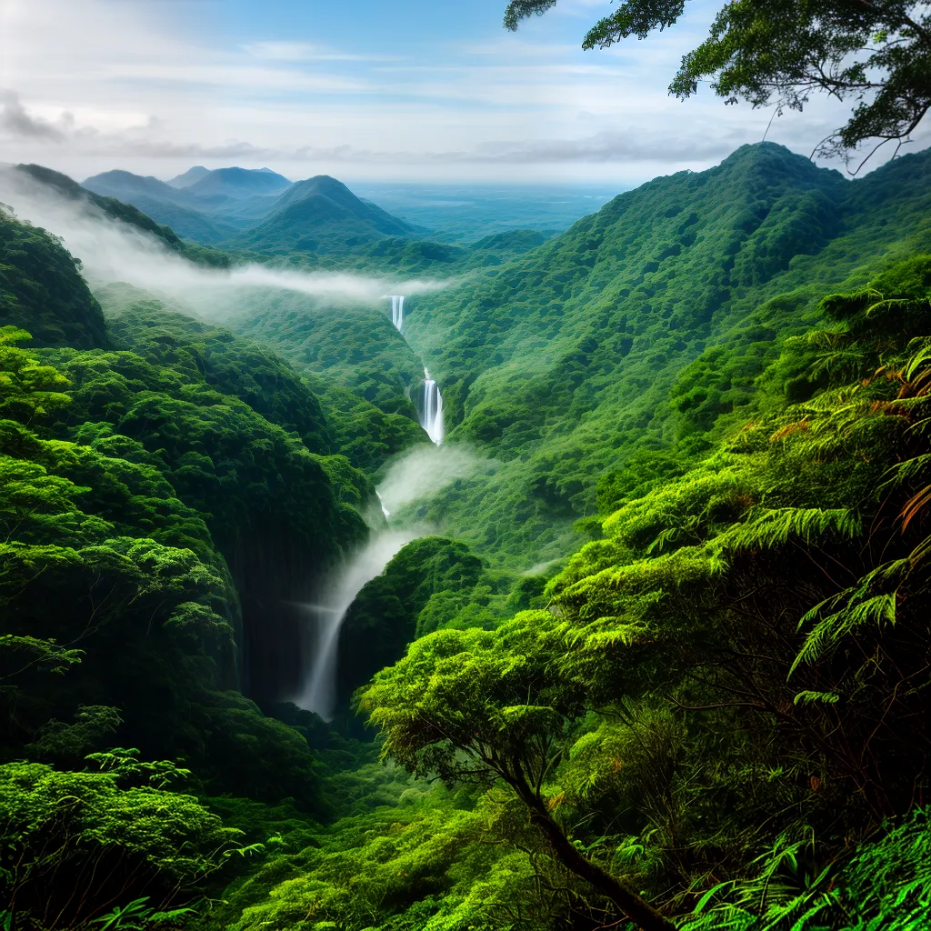 floresta umida cachoeira vegetacao