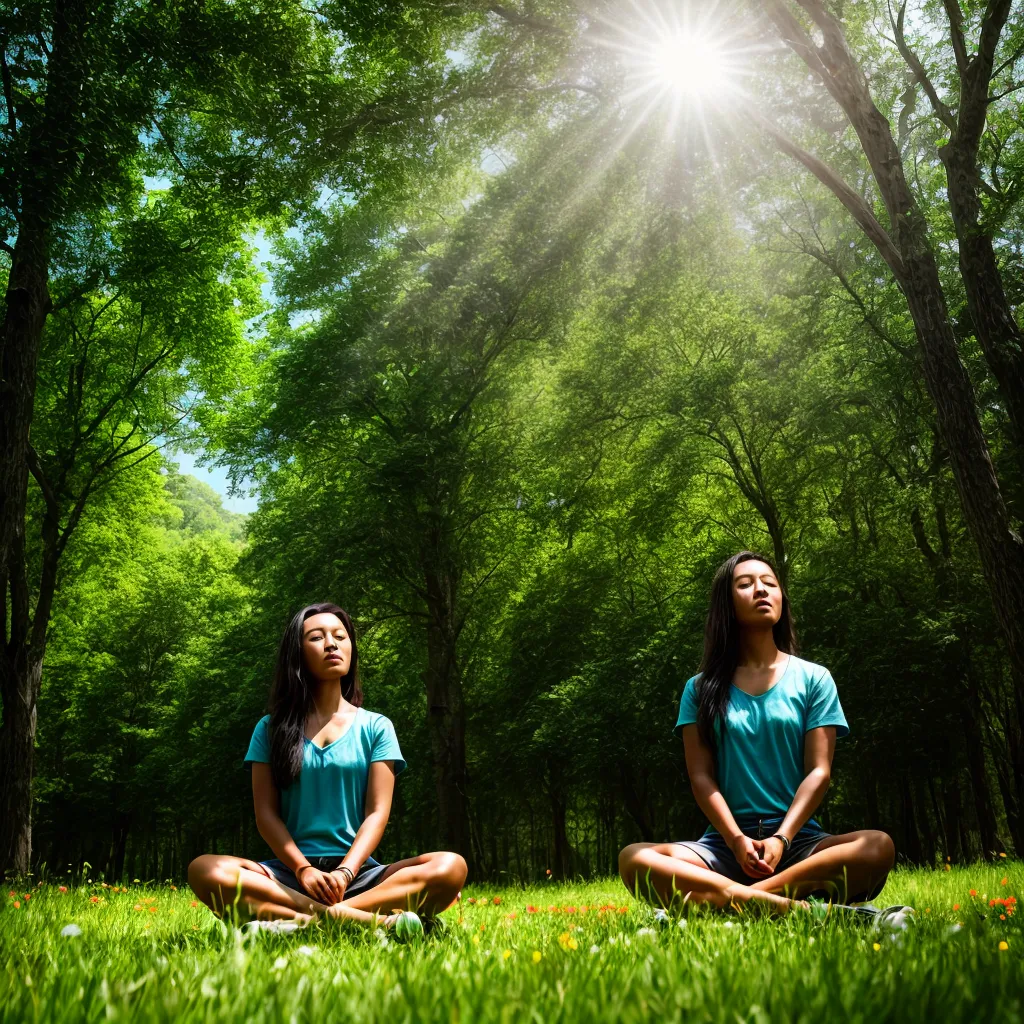 pessoa meditando natureza serenidade pessoa meditando natureza serenidade