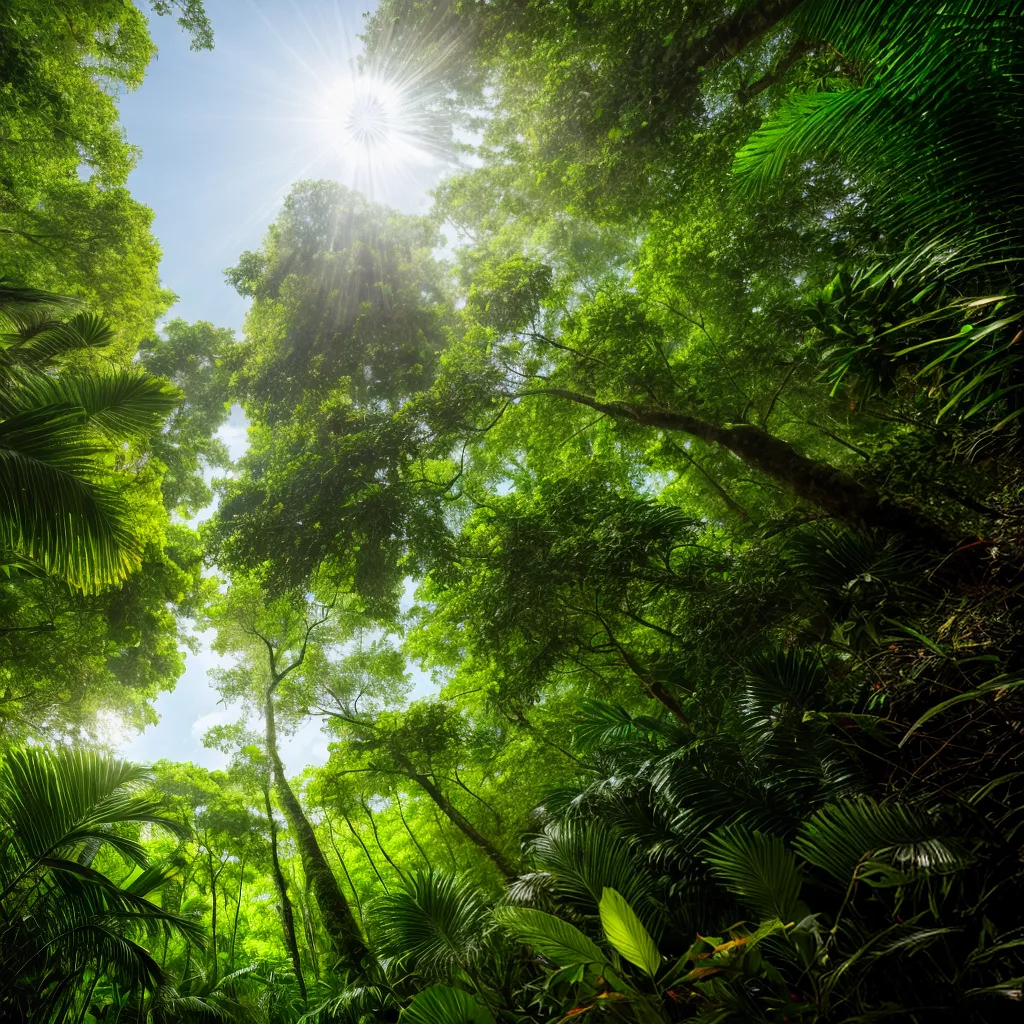 floresta tropical arvores folhagem passaros