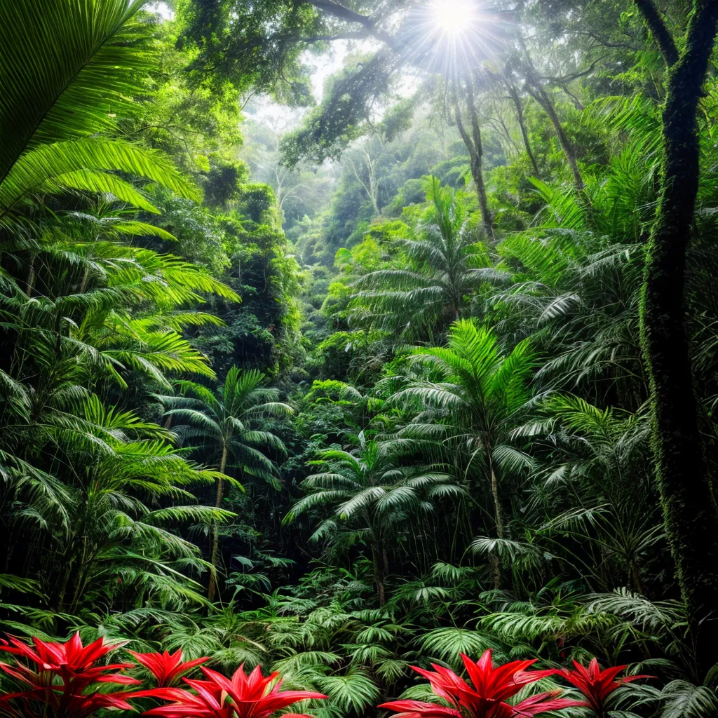 floresta tropical luz sol biodiversidade