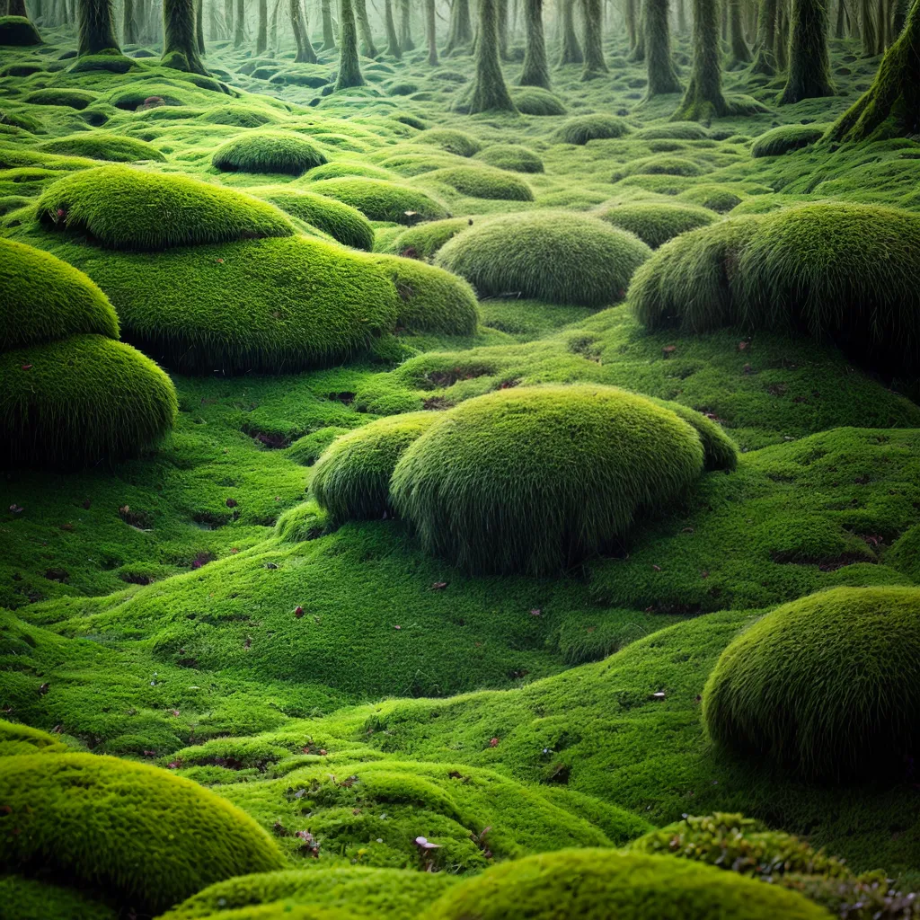 floresta musgo verde texturas magia