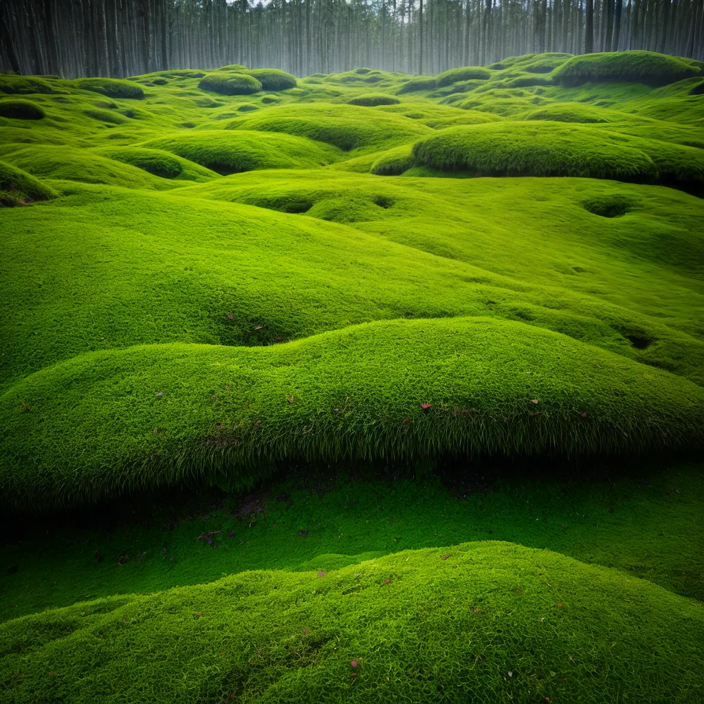 floresta musgo verde ecossistema