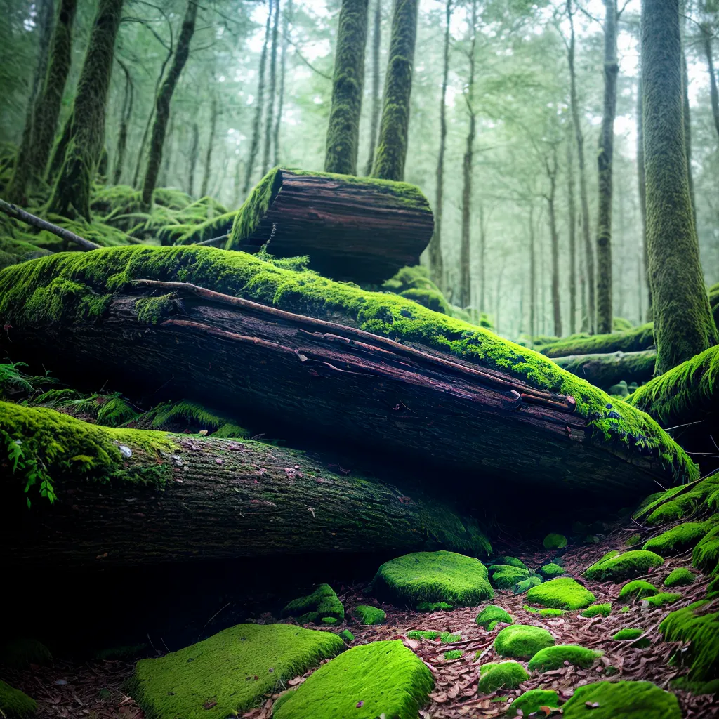 floresta musgo verde encanto natureza