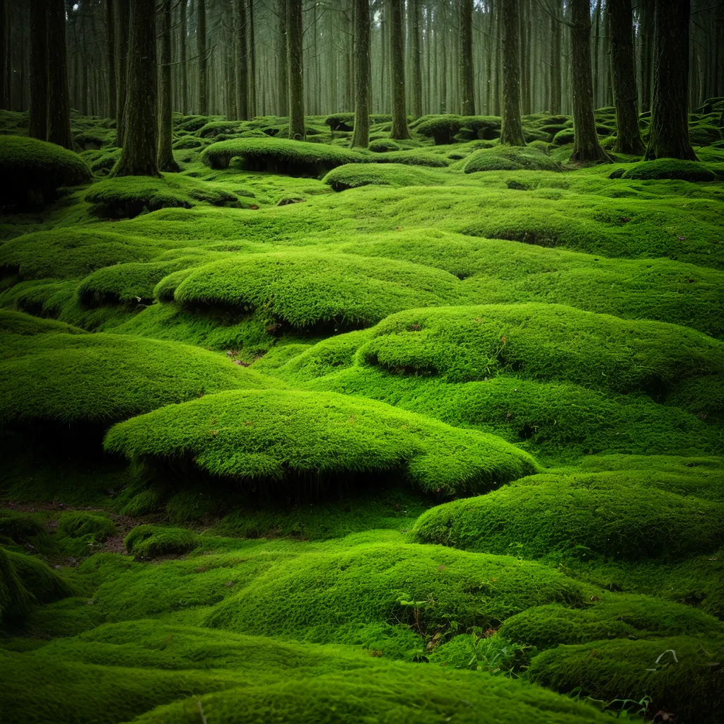floresta verde magia musgos