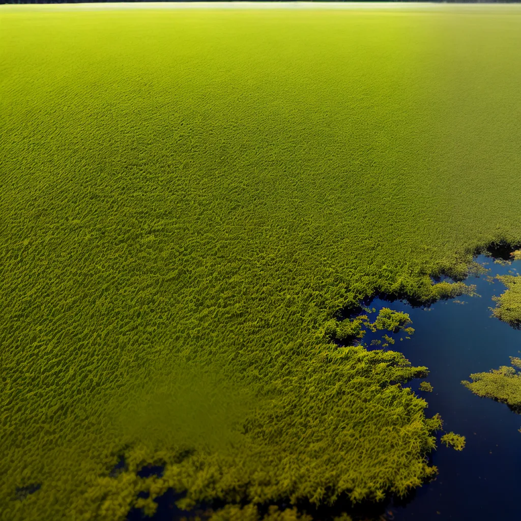 musgo esponjoso verde pantano