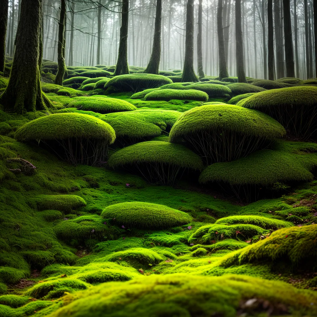 floresta verde musgo prateado 1