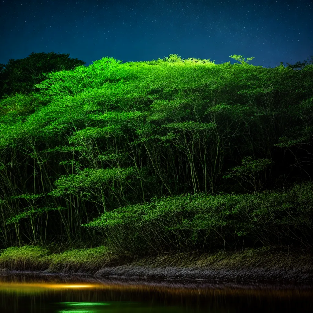 musgos luminescentes brilho noturno