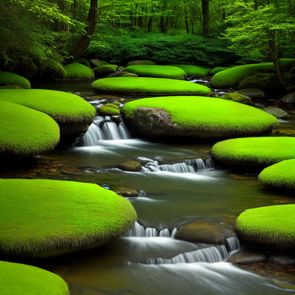 lago tranquilo musgo verde flutuante