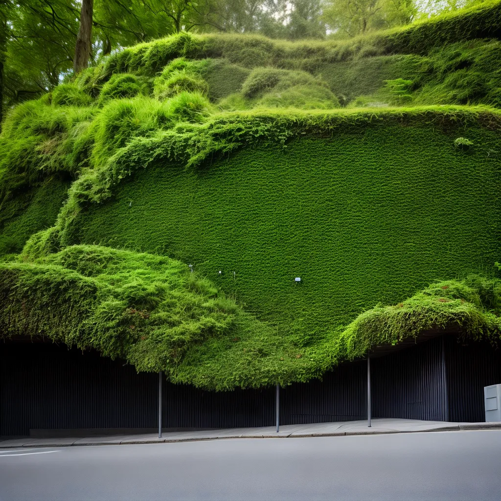 parede verde musgo cidade resiliencia