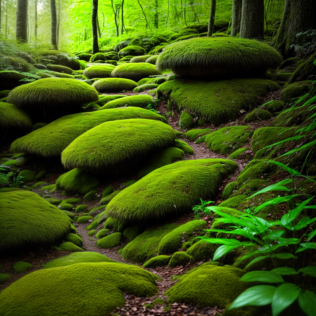 floresta musgo verde ferns flores
