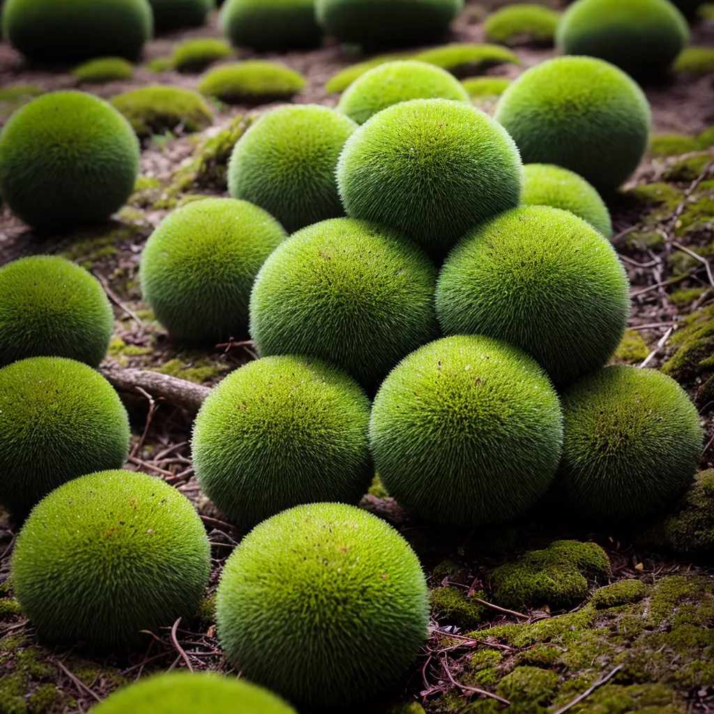 musgo leucobryum esferas verde encantador