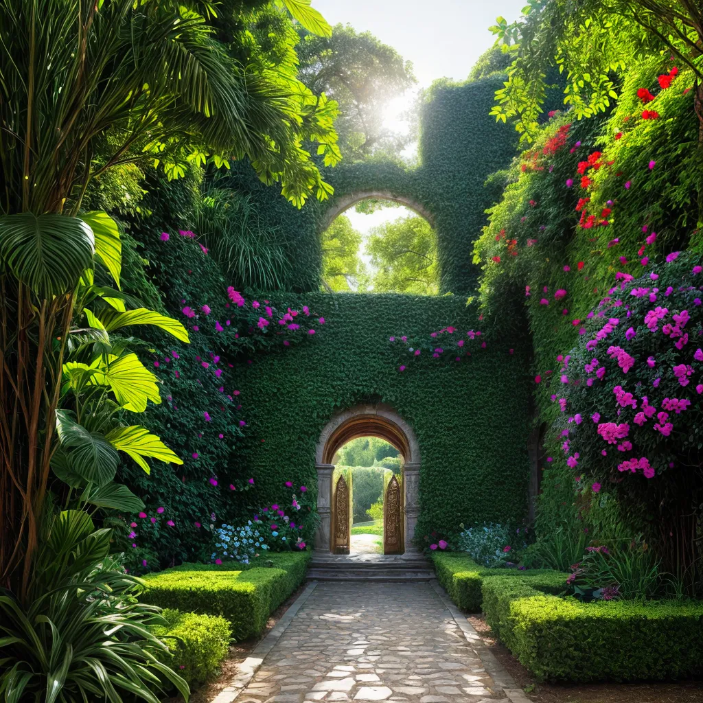 jardim exotico caminho secreto portao