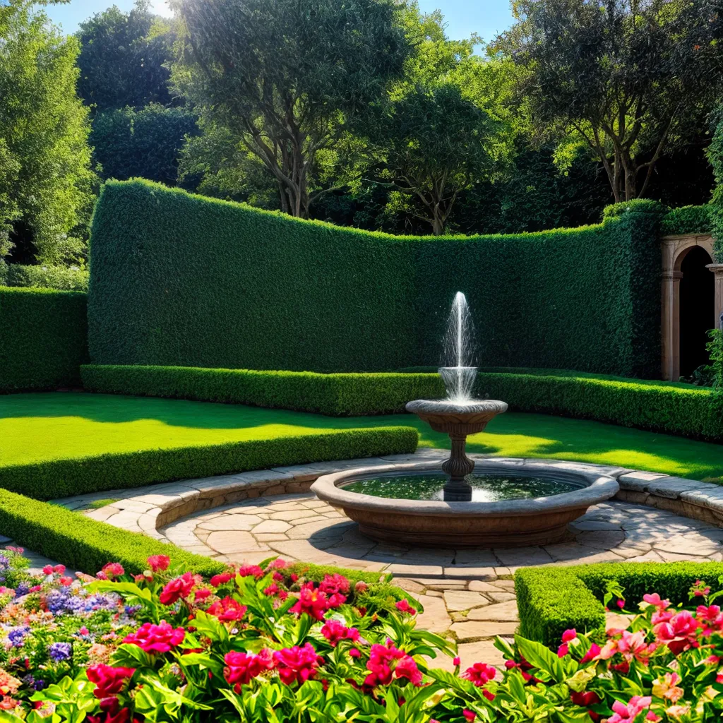 jardim romano verde colorido fonte jardim romano verde colorido fonte