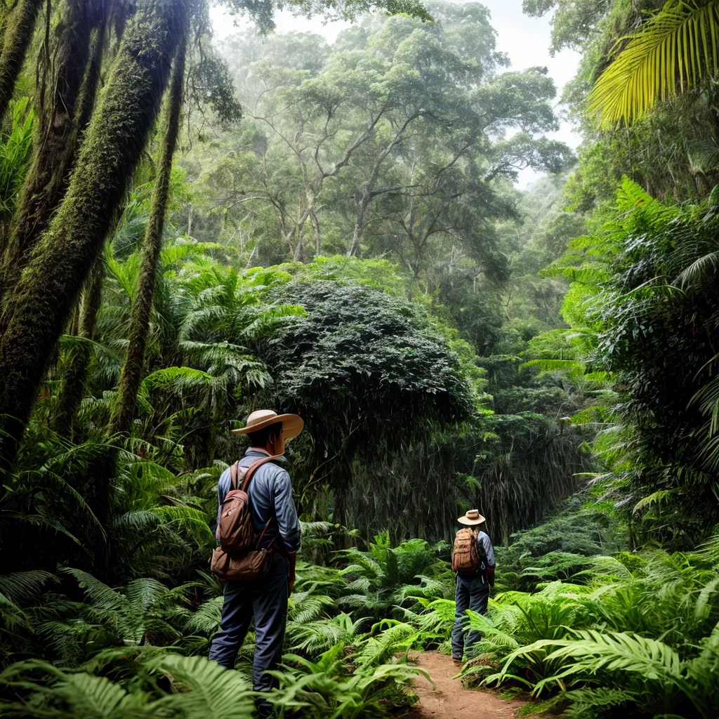 botanico exploracao floresta rara