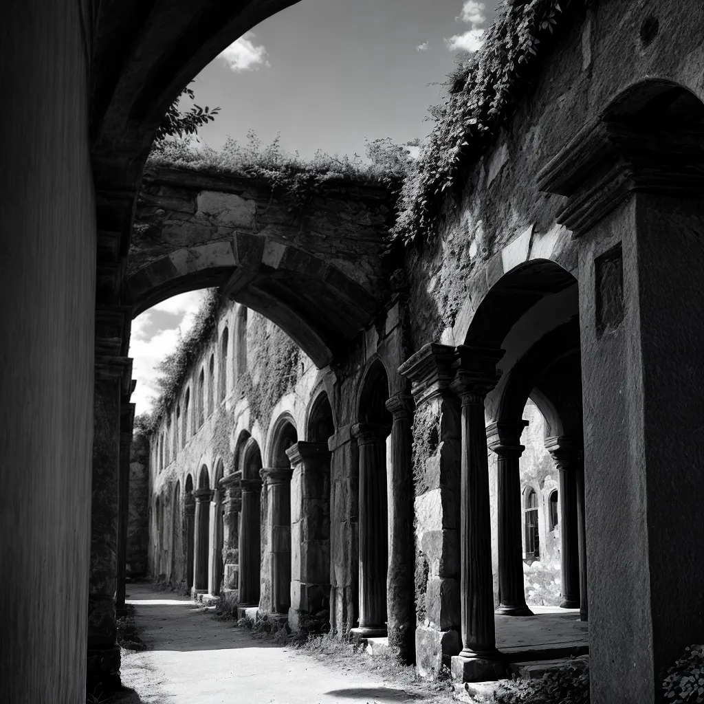 jardim antigo ruinas beleza preservacao