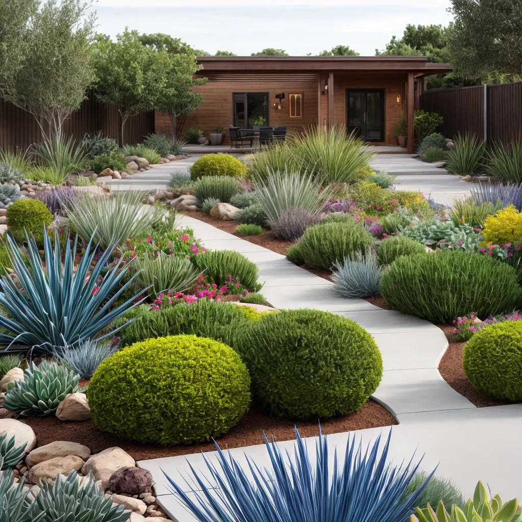 jardim xeriscaping plantas resistentes