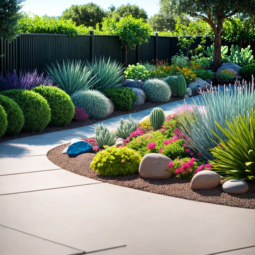 jardim xeriscaping plantas suculentas