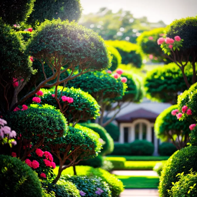 jardim verde topiarias coloridas jardim verde topiarias coloridas