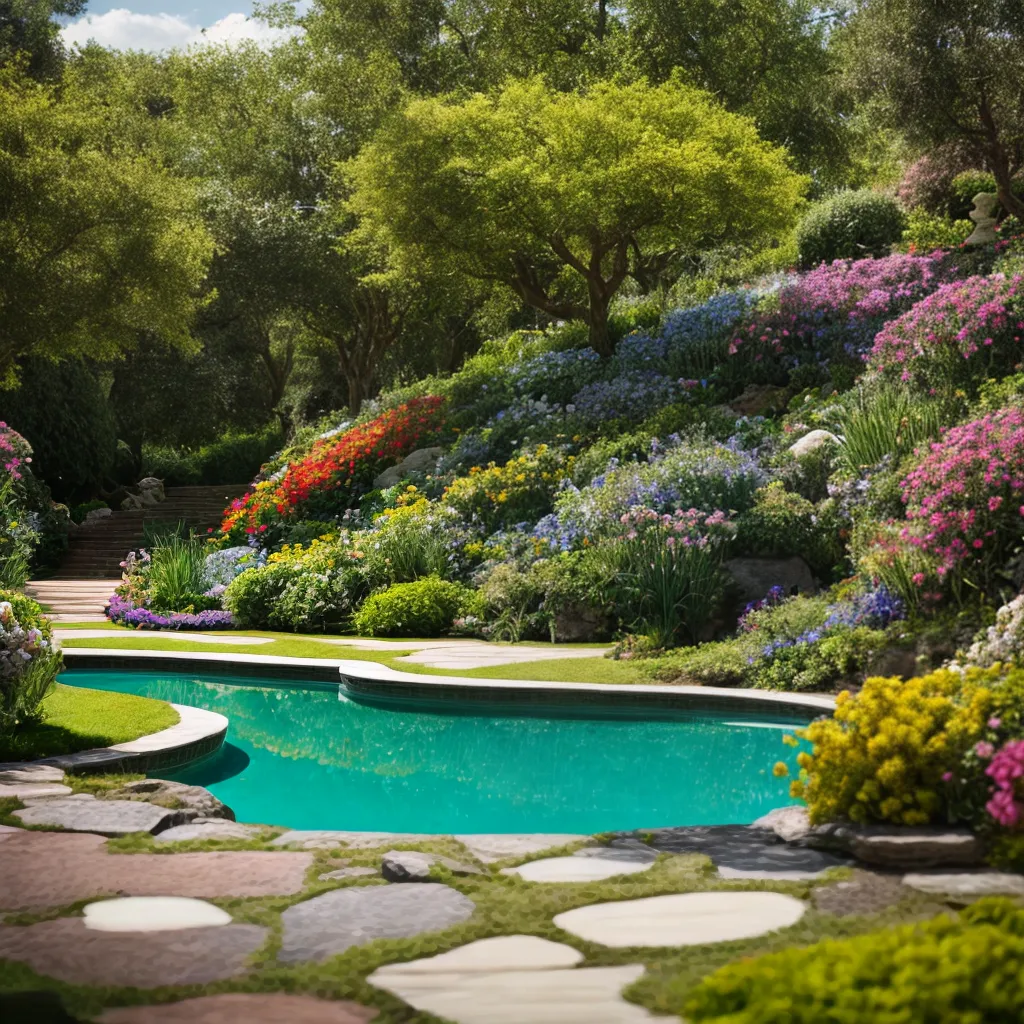 jardim vibrante arte natureza