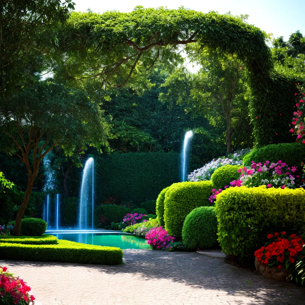 jardim vibrante esculturas natureza arte