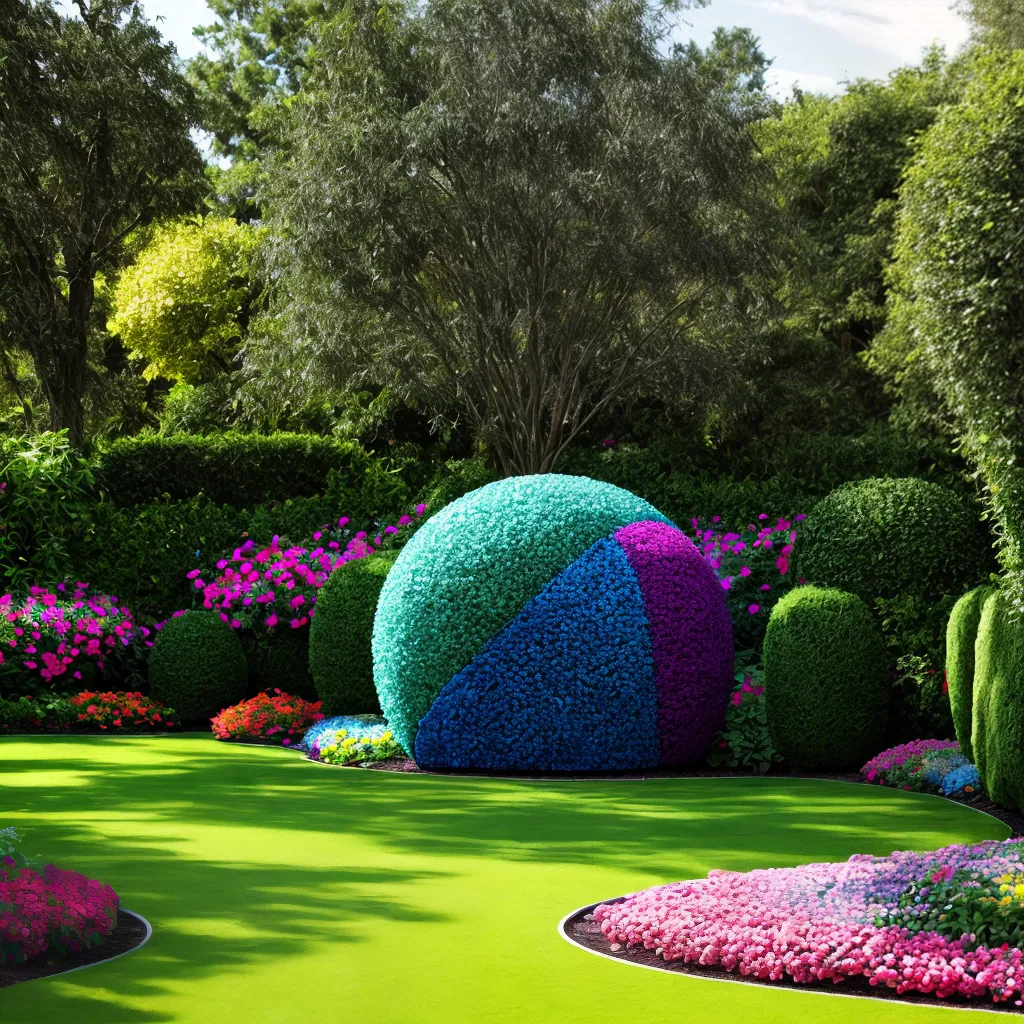 jardim vibrante esculturas natureza arte 1