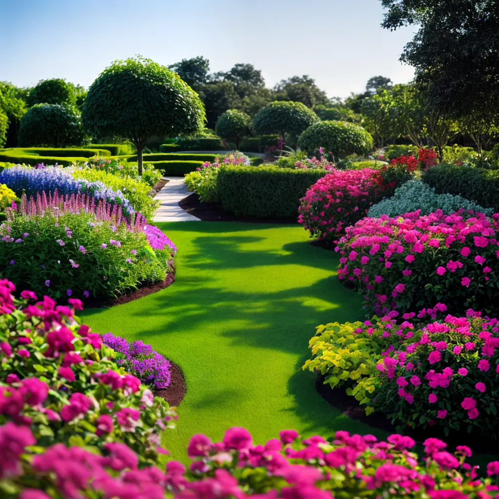 jardim exuberante plantas coloridas sucesso