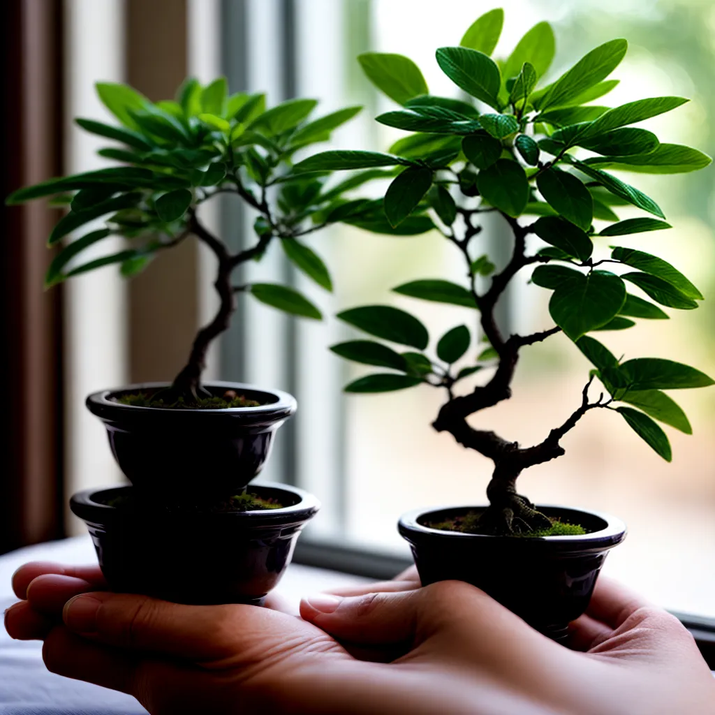 bonsai trim maos luz sol
