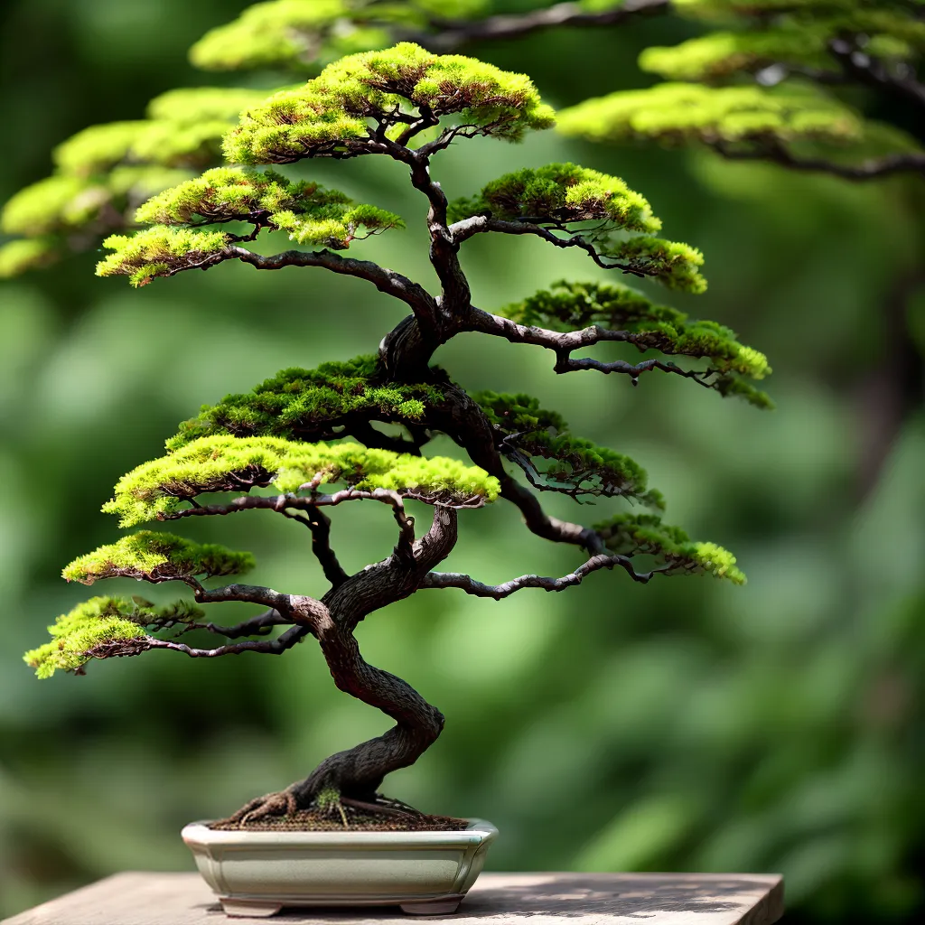 bonsai arvore ramos folhas serenidade