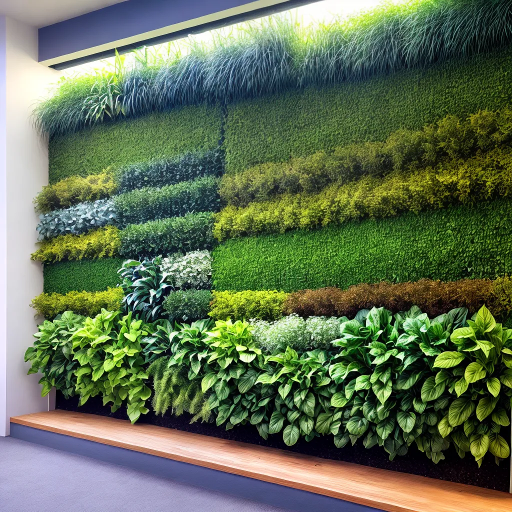 Jardim vertical com hortaliças e ervas em varanda de apartamento
