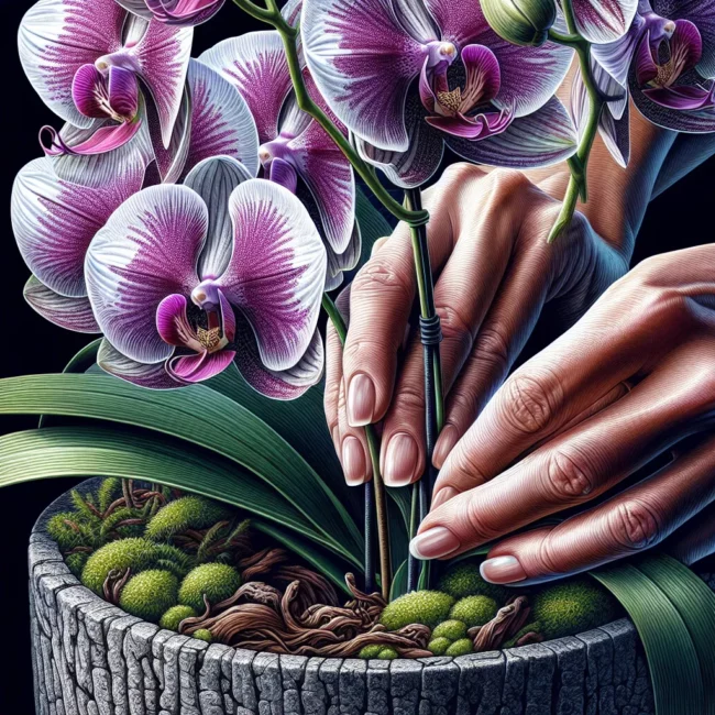 ilustracao orquidea pierardii maos cuidado plantio