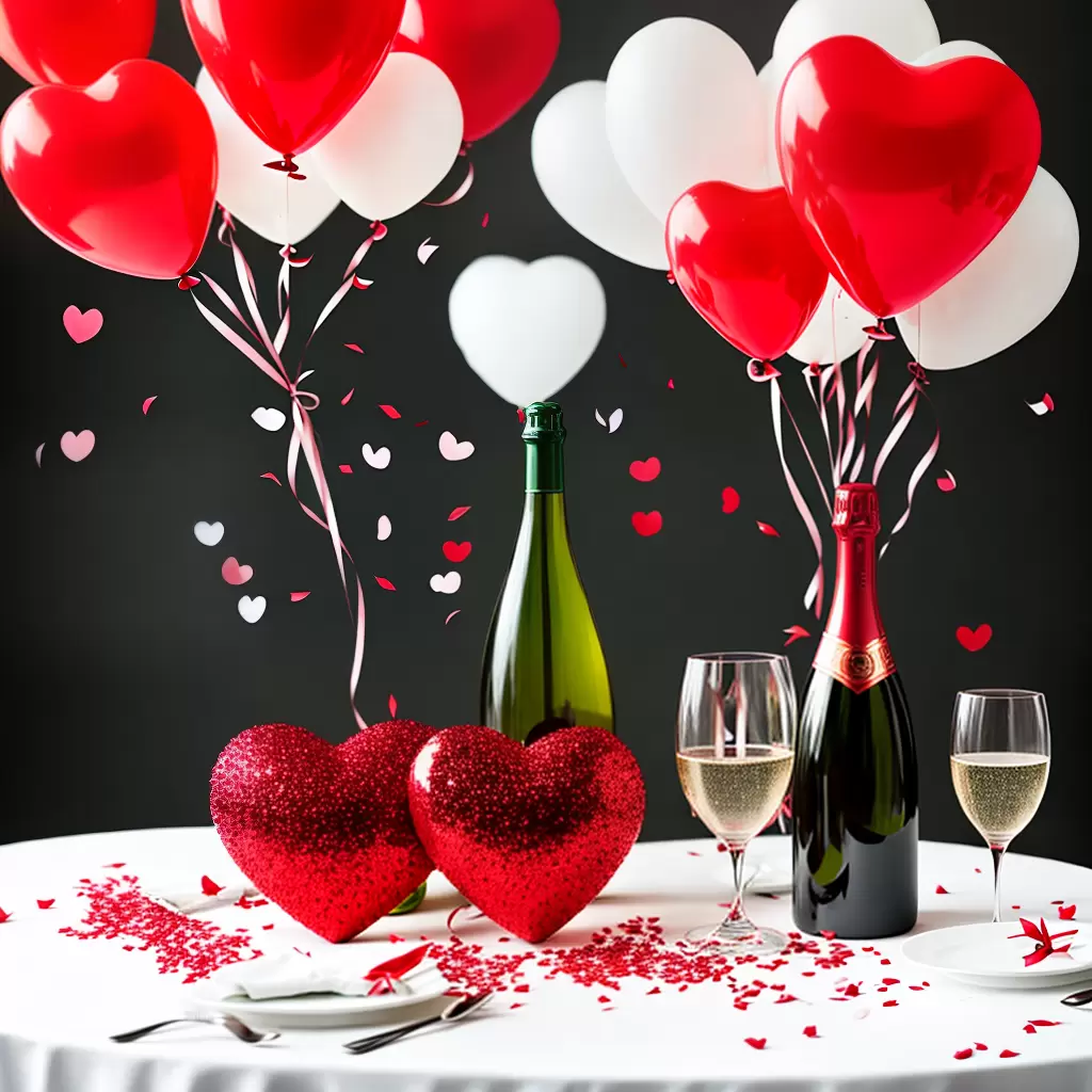 Enfeites para festas do Dia dos Namorados: amor no ar.