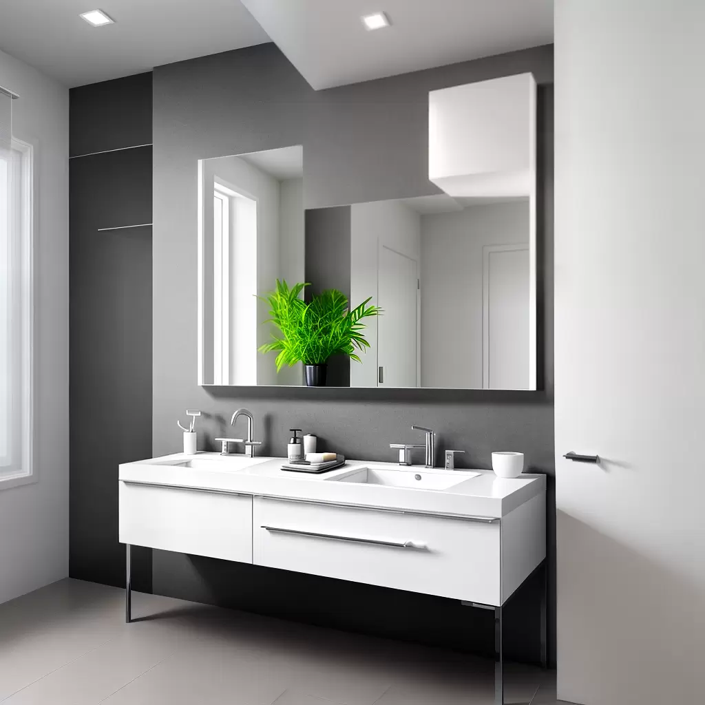 Foco na Modernidade: Gabinetes de Banheiro no Estilo MINIMALISTA