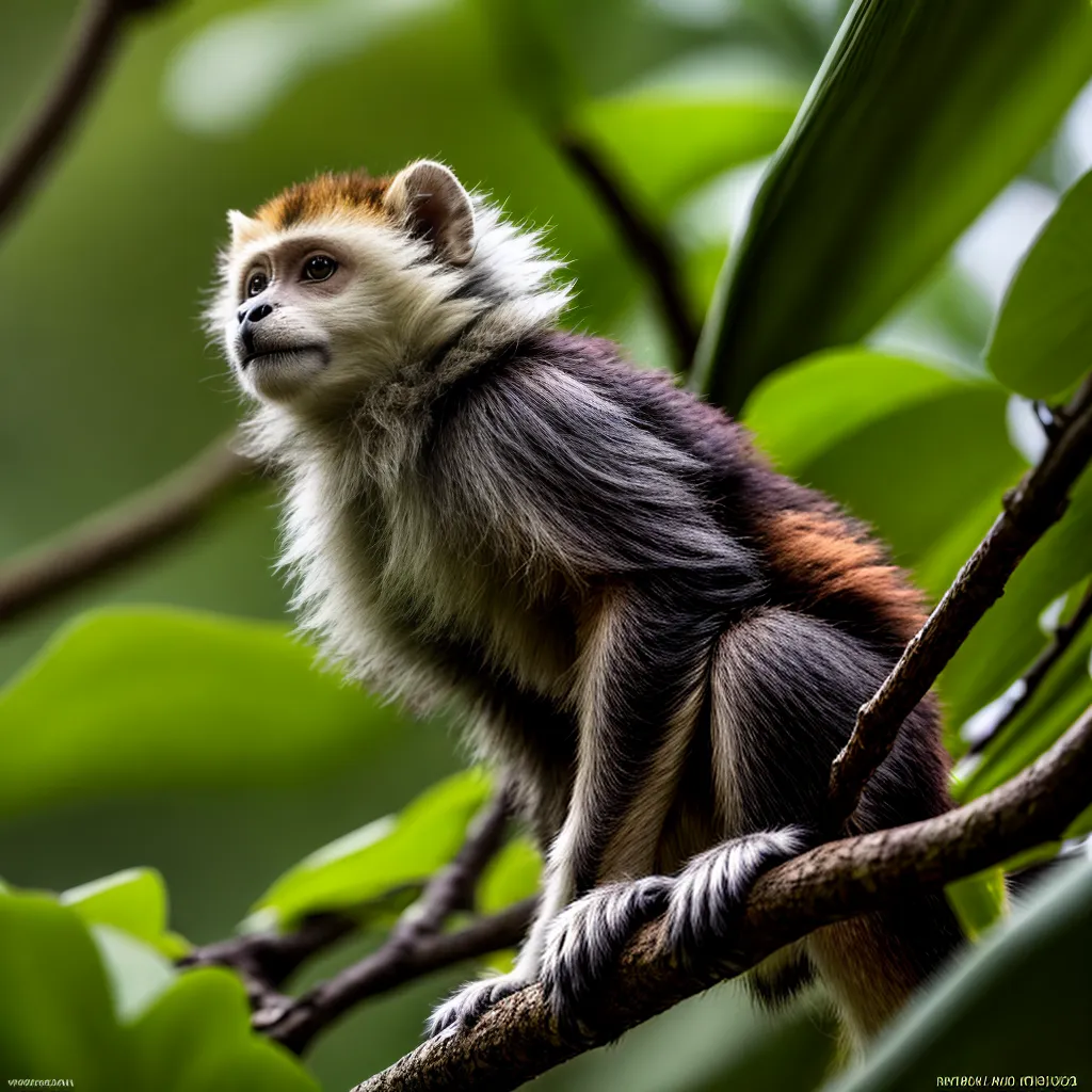 O macaco que se camufla com a cor da floresta para se esconder de ...
