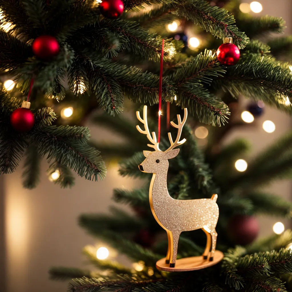 Artesanato em madeira para enfeites de Natal