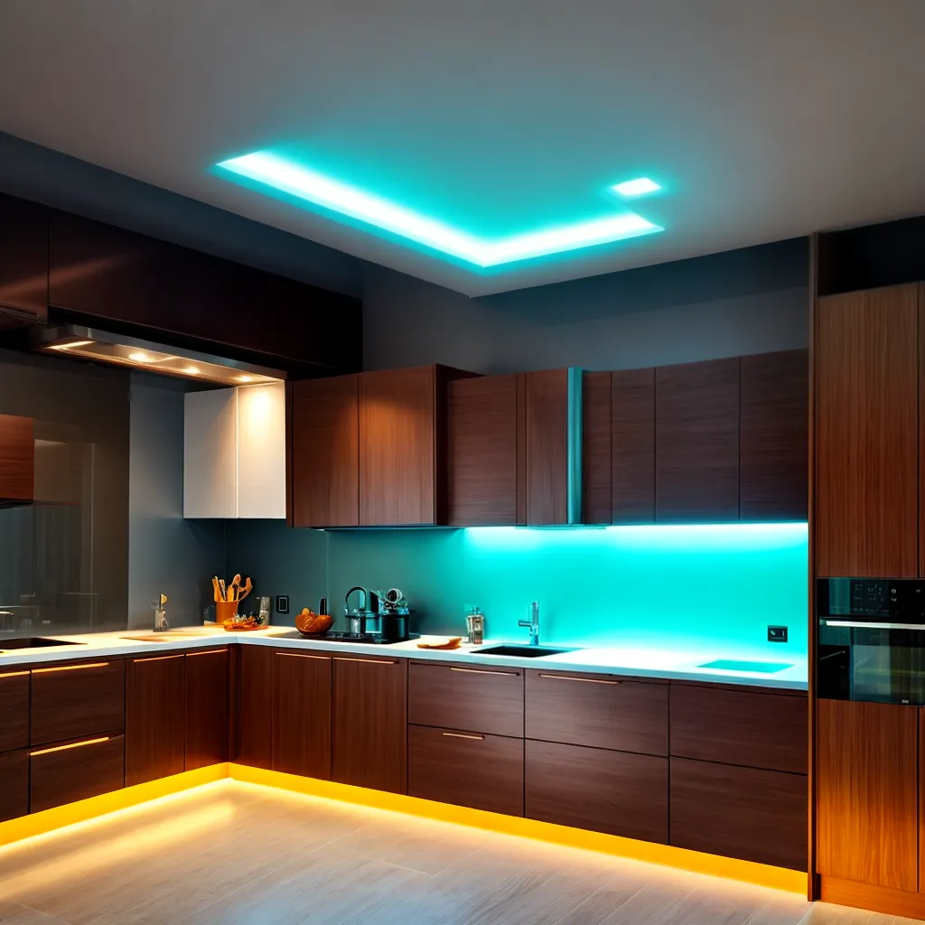 Cozinhas modulares com iluminação embutida: opções e cuidados na instalação