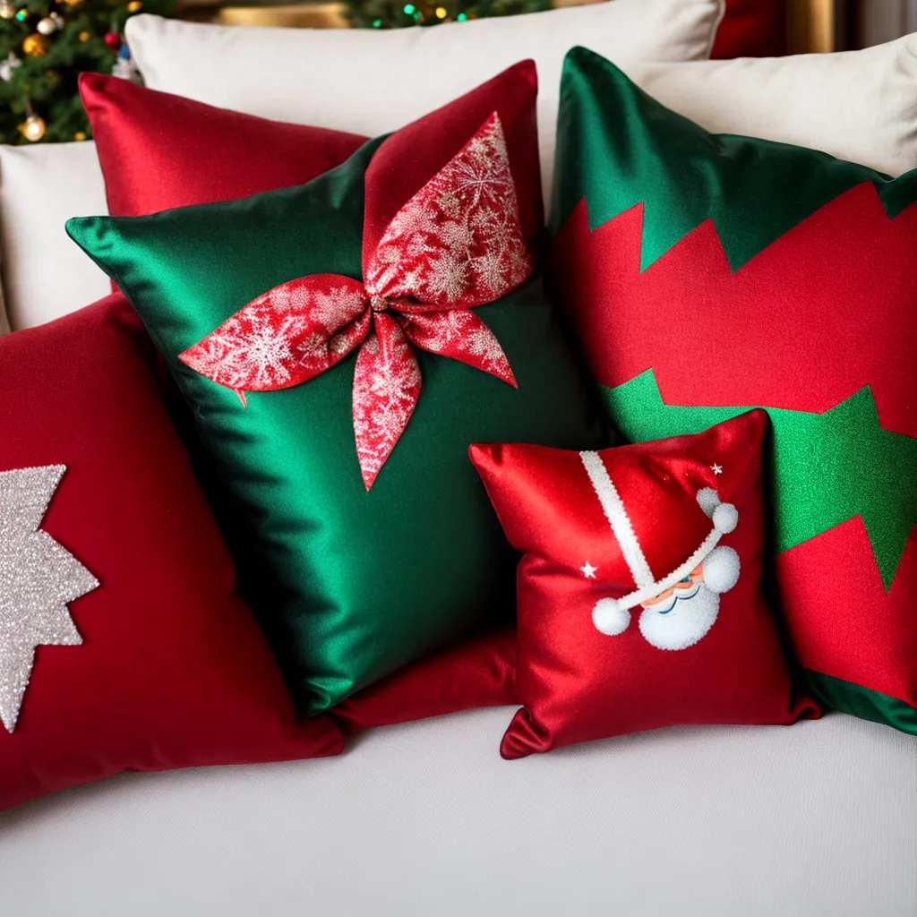 Capas de almofada para decoração de Natal